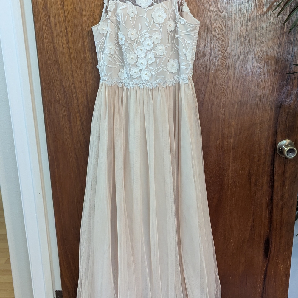 Rare Editions Cream Floral Kids Dress
